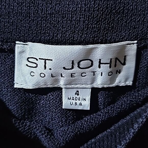 ST. JOHN COLLECTION Santana Knit Asymmetrical Ruffle Hem Skirt - Size 4 - Picture 6 of 6